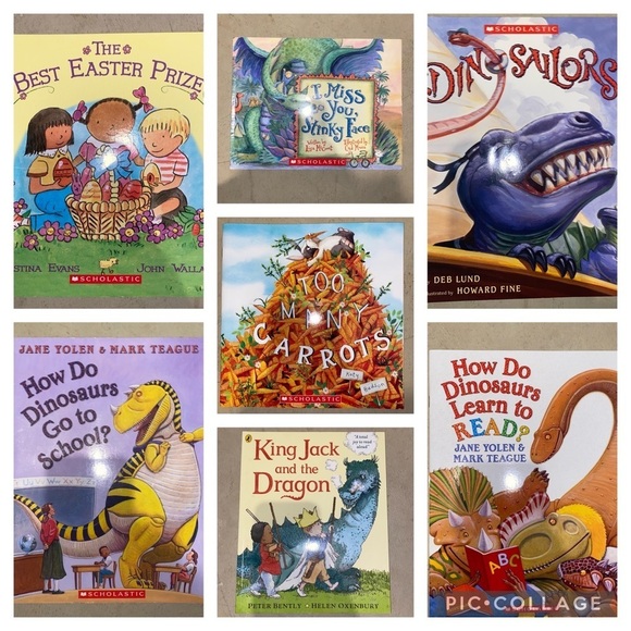 Kids Scholastic Homeschool Easter Dragons Book Lot - Picture 1 of 8